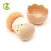 卵殻ポットブラシ家庭用クリーニングブラシキッチン洗濯取り外し可能なクリーニングボールハンドル付き家庭用品ツール